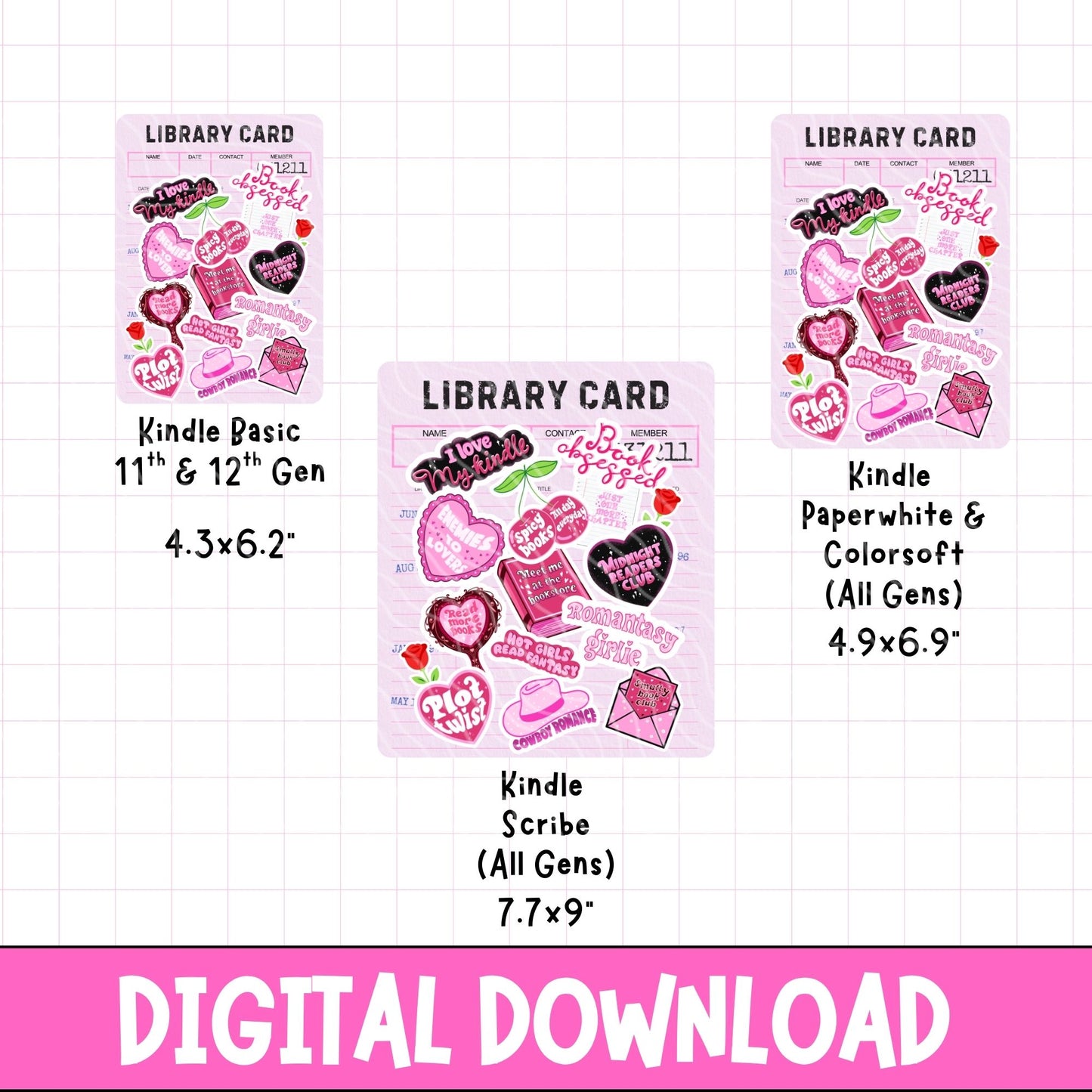Book Obsessed Library Card | Digital Download