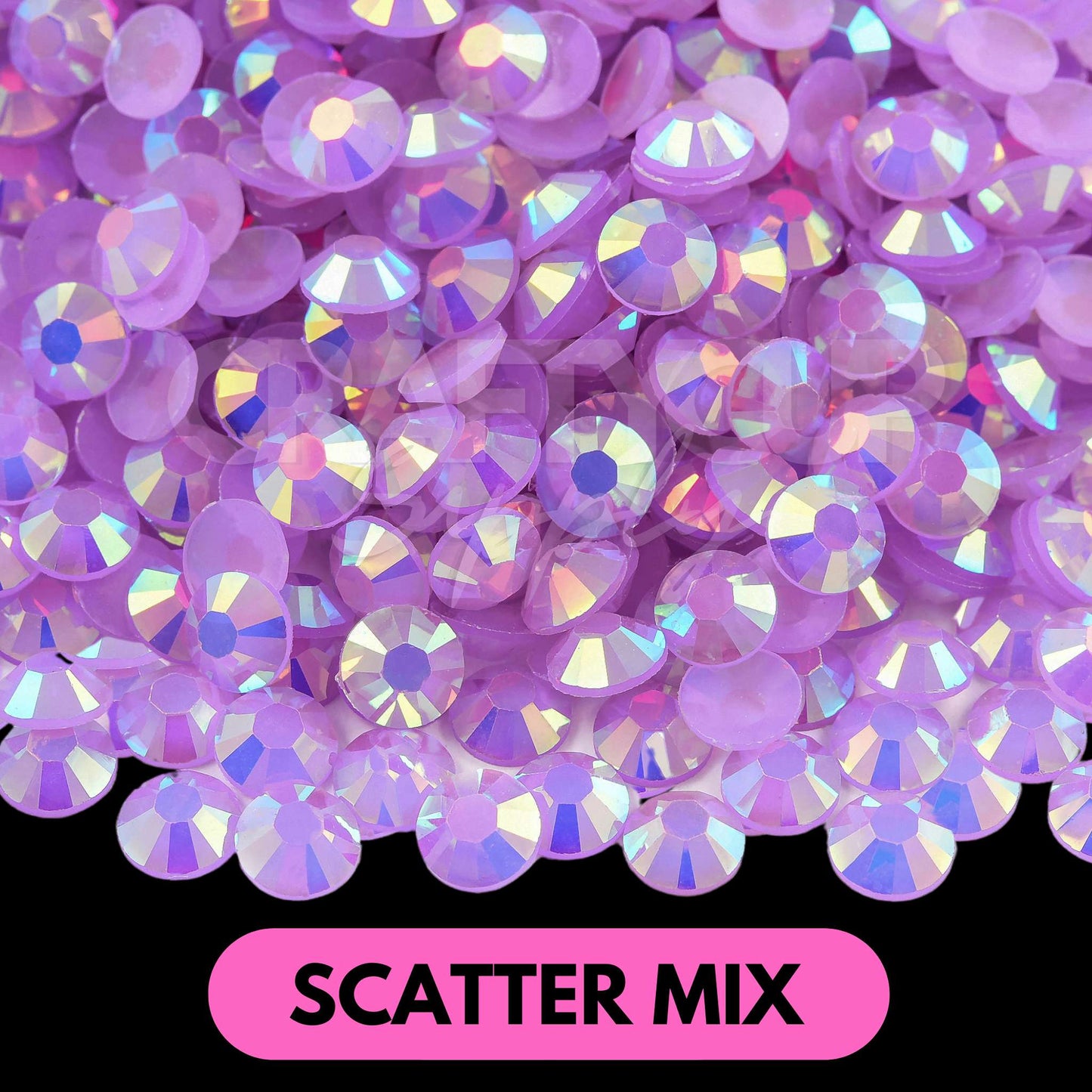light purple resin ab rhinestones