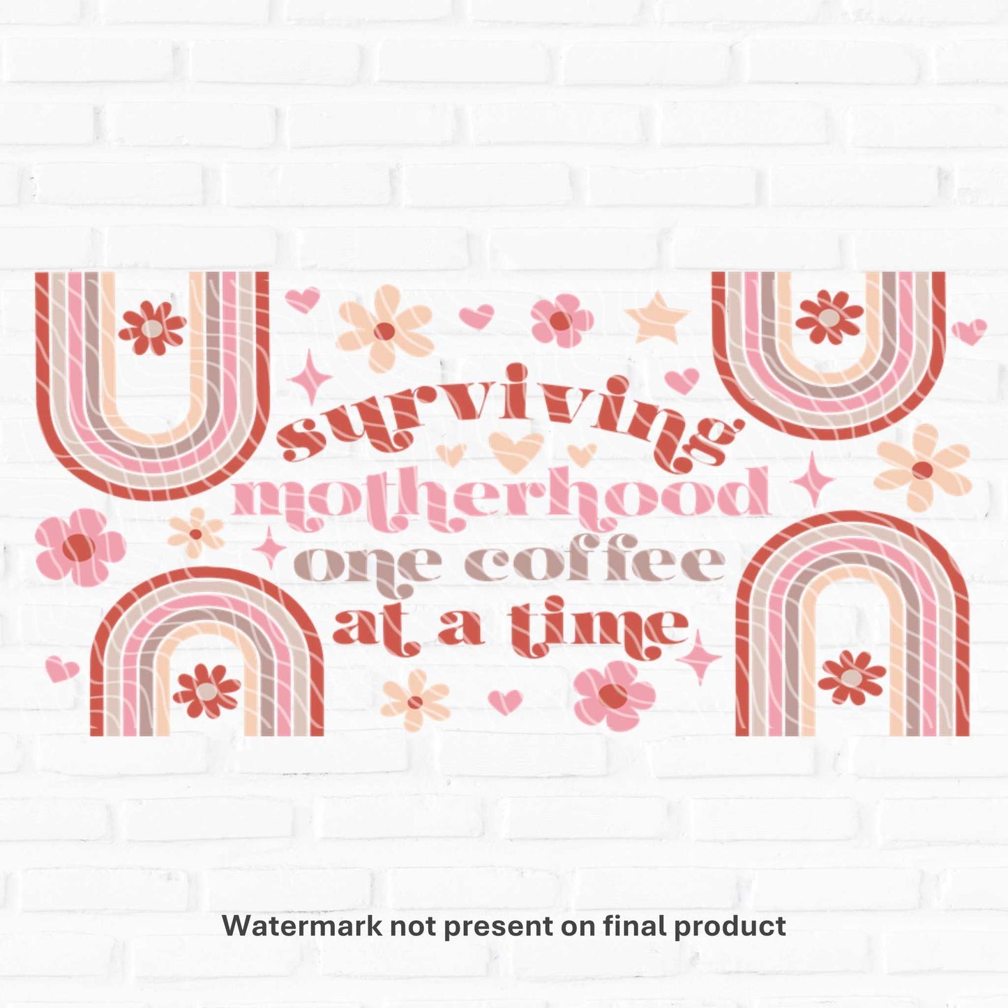 Surviving mother hood uv dtf tumbler wraps escraftvinyl