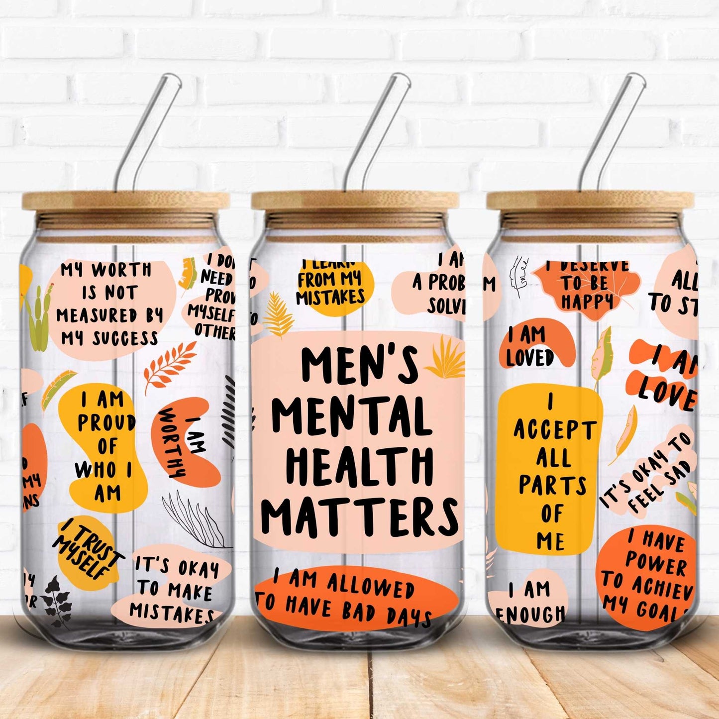 mental health matters uv dtf wraps for men