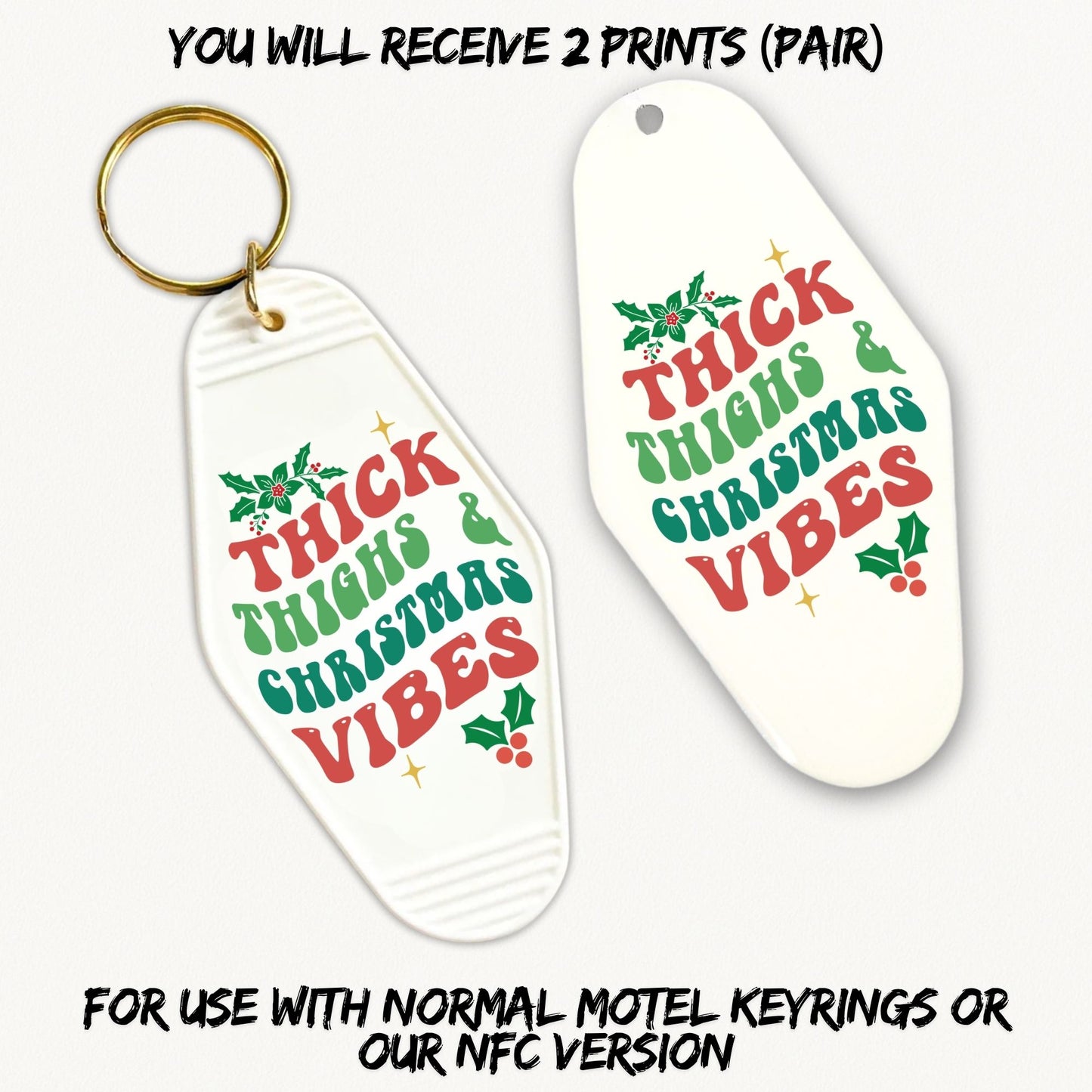 Thick Thighs & Christmas Vibes | 2x Motel UVDTF