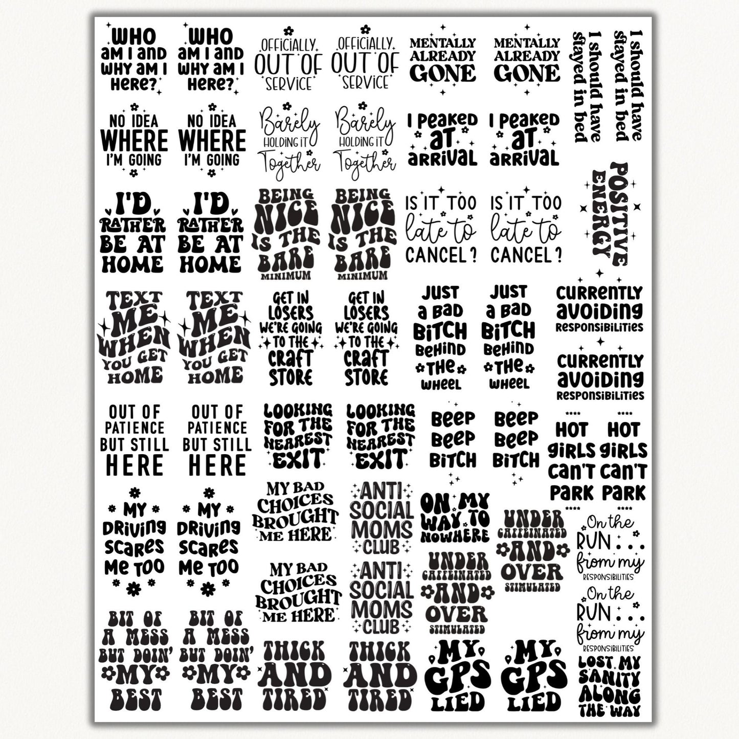 Mixed Motel Quotes | Bundle UVDTF