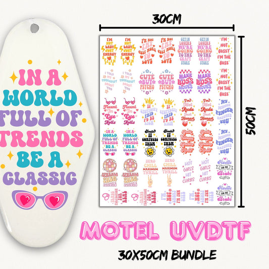 Mixed Motel Quotes | Bundle UVDTF