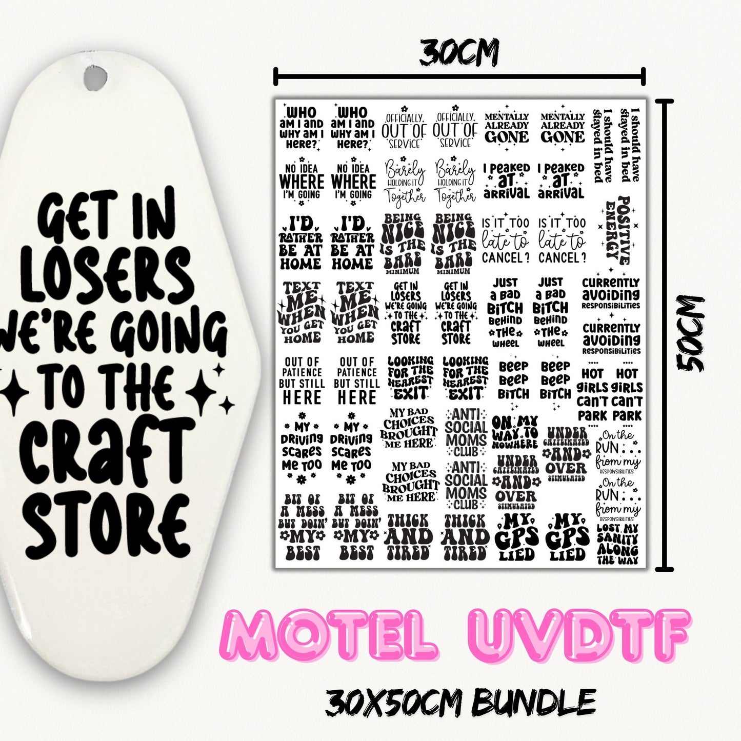 Mixed Motel Quotes | Bundle UVDTF