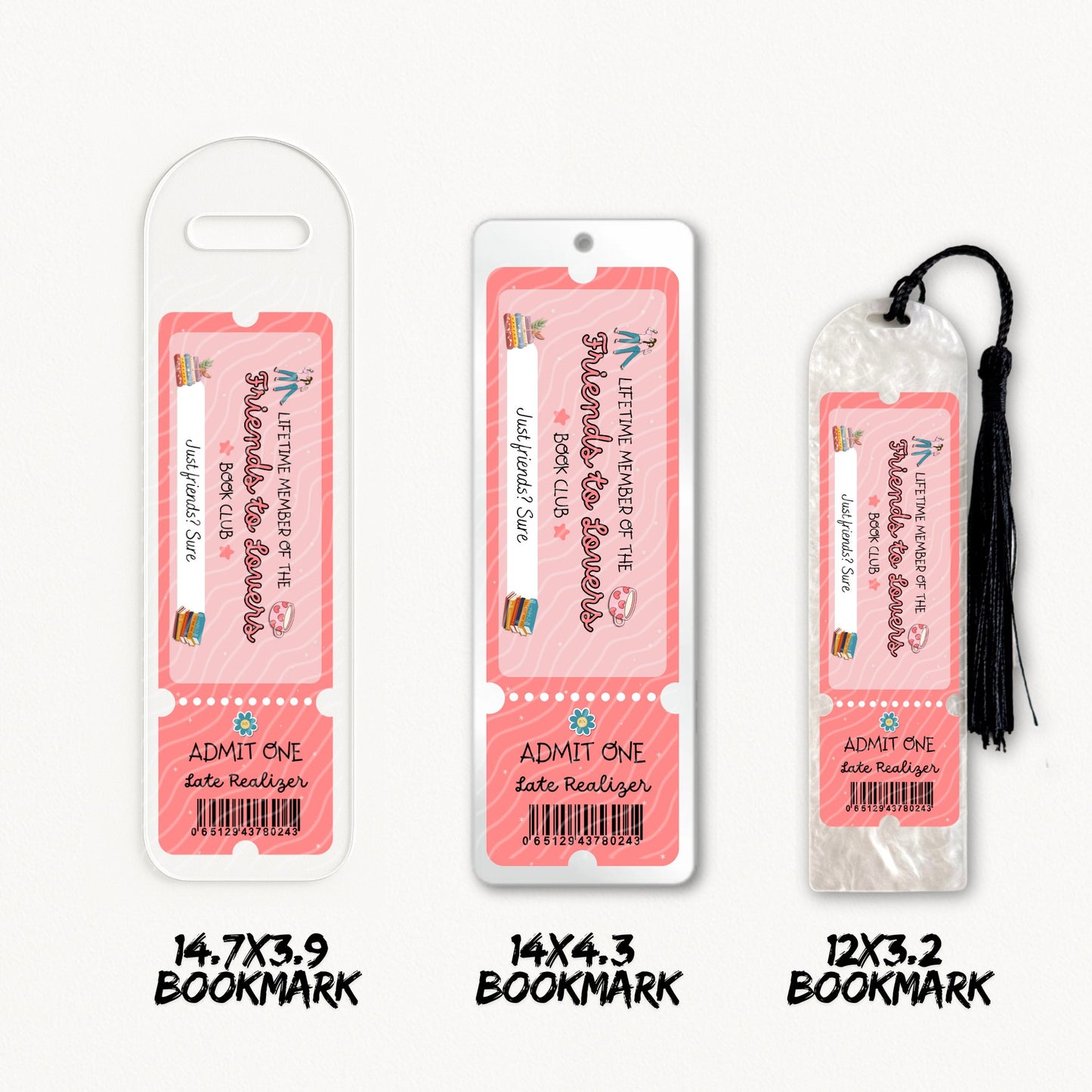 Friends To Lovers Ticket | Bookmark UV DTF