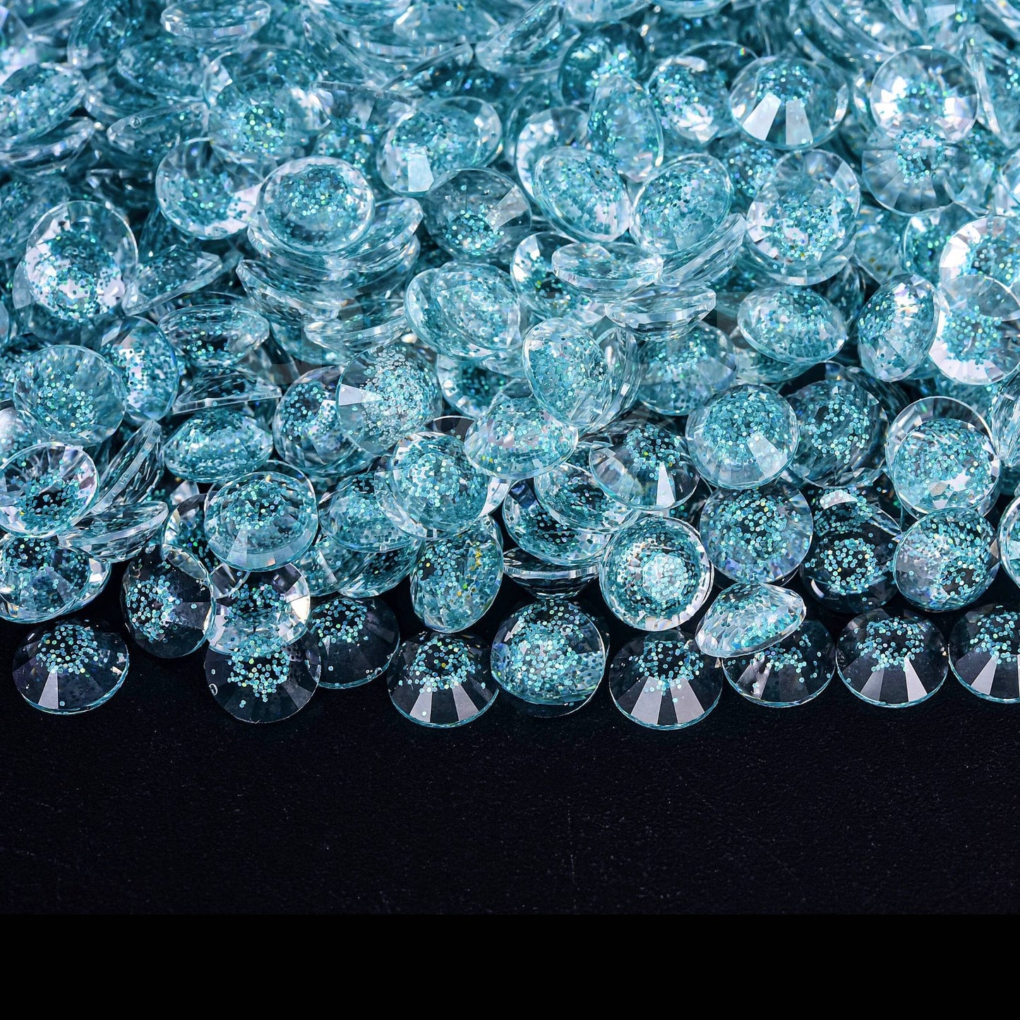 blue clear rhinestones jelly