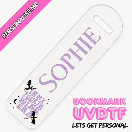 personalised fourth wing bookmark uvdtf transfer prints