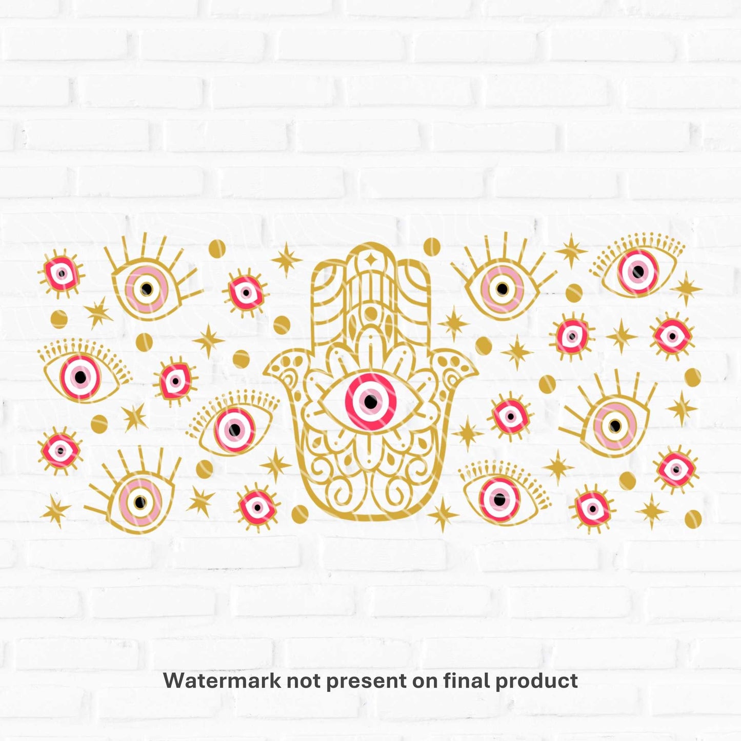 pink evil eye tumbler wraps
