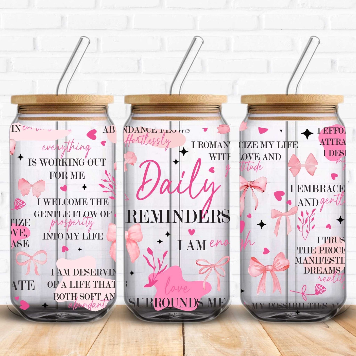 daily reminders uv dtf transfer wrap