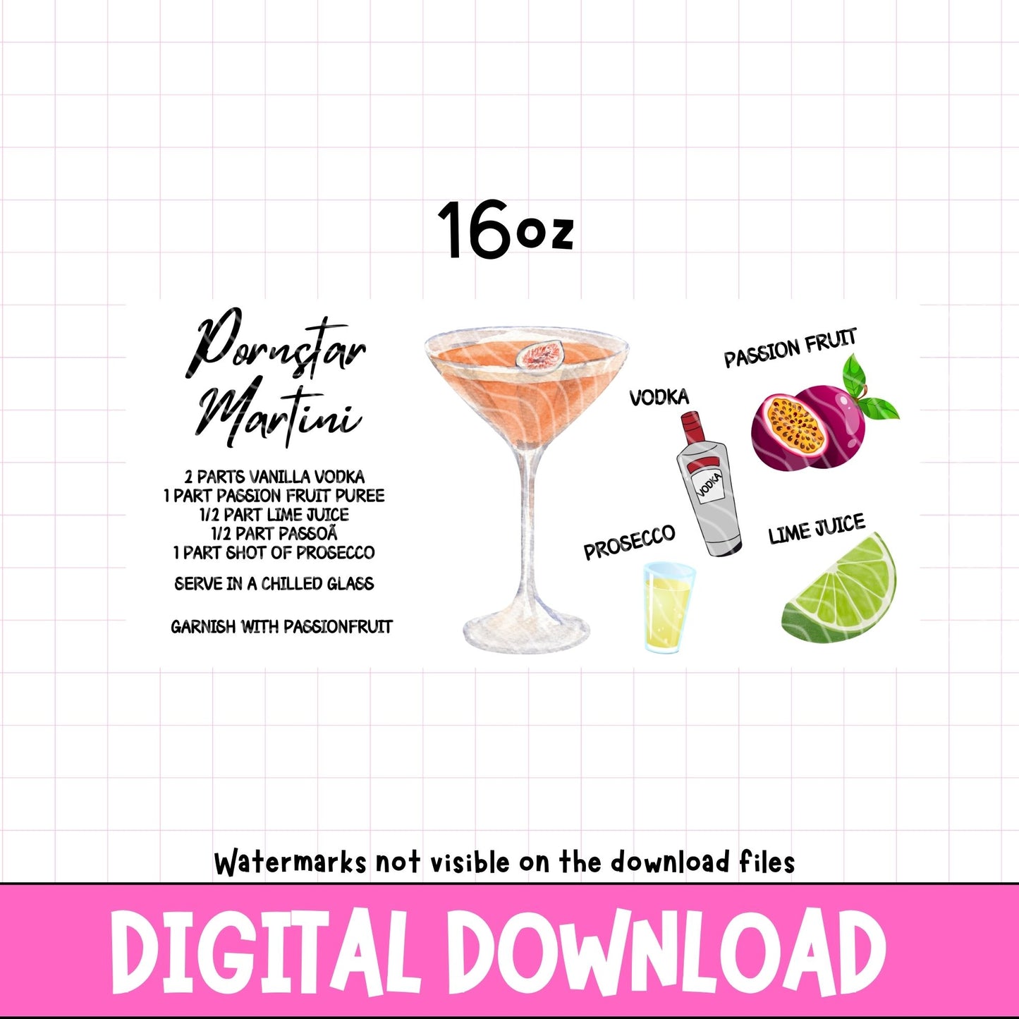 Pornstar Martini Recipe | Digital Download