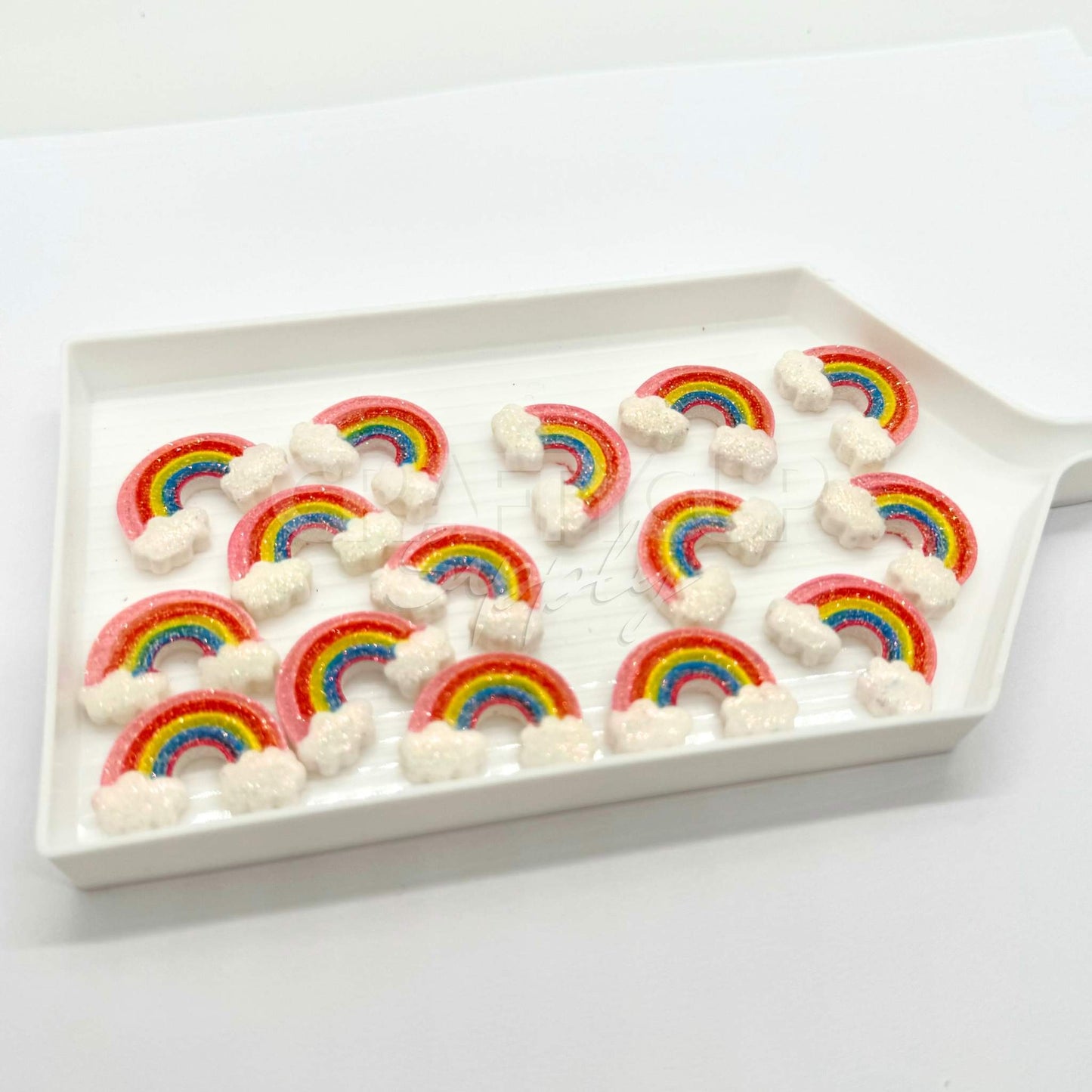 Glitter Rainbow Cabochons (Pack of 10)