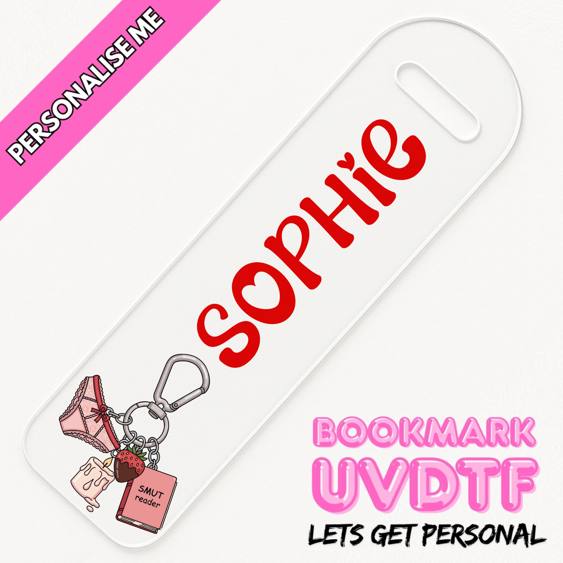 smut uv dtf book reader girls transfer for bookmarks