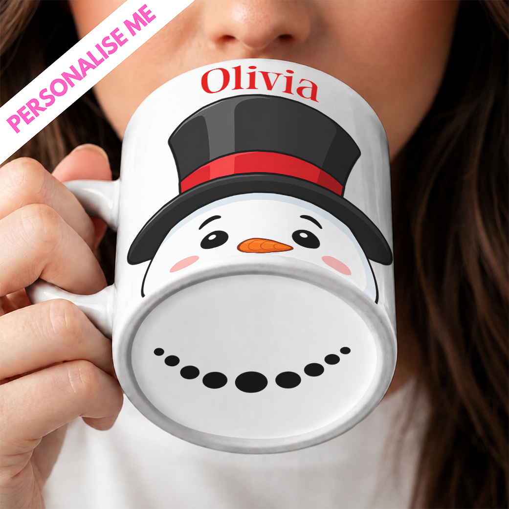 Christmas Snowman Big Mouth | Personalised UV DTF