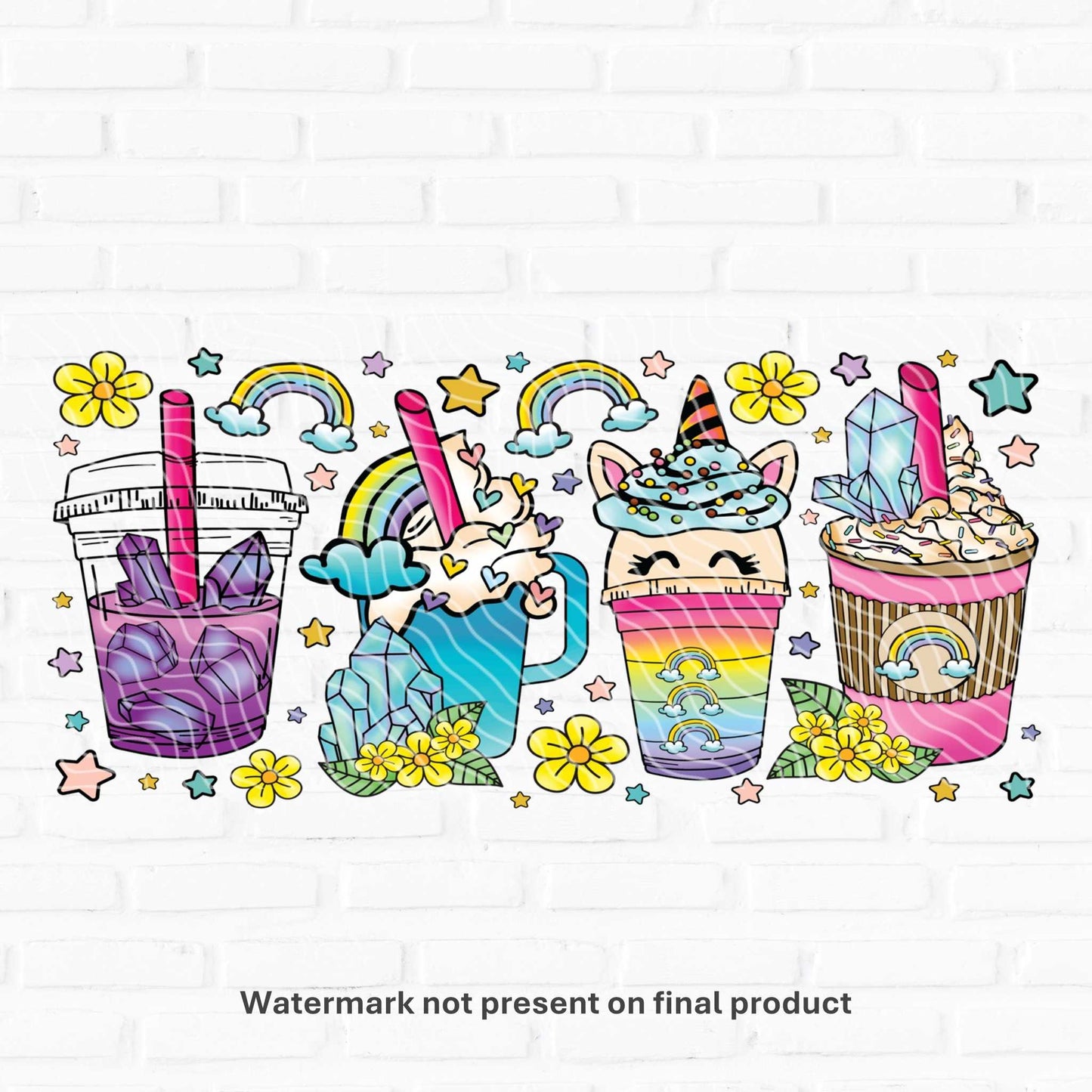 unicorn uv dtf wraps for kids