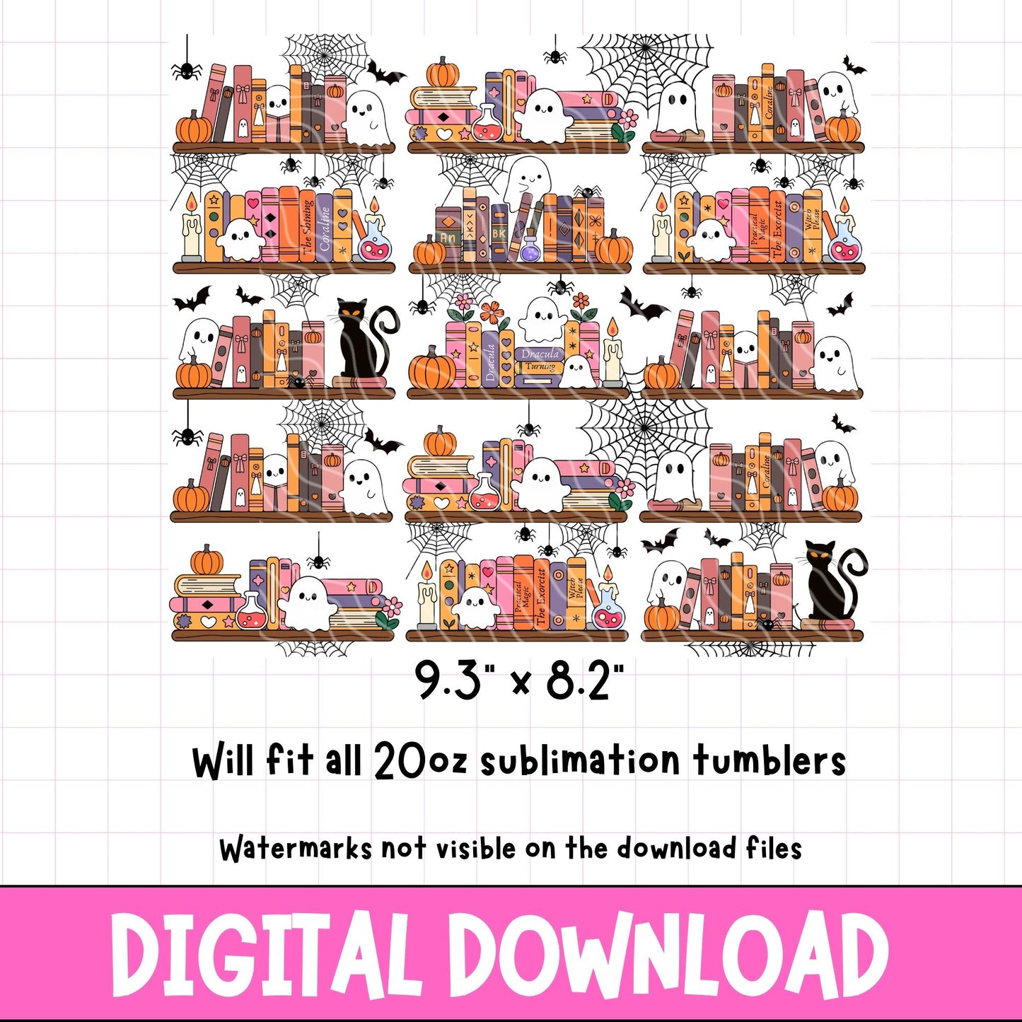 Spooky Bookshelf | Digital Download