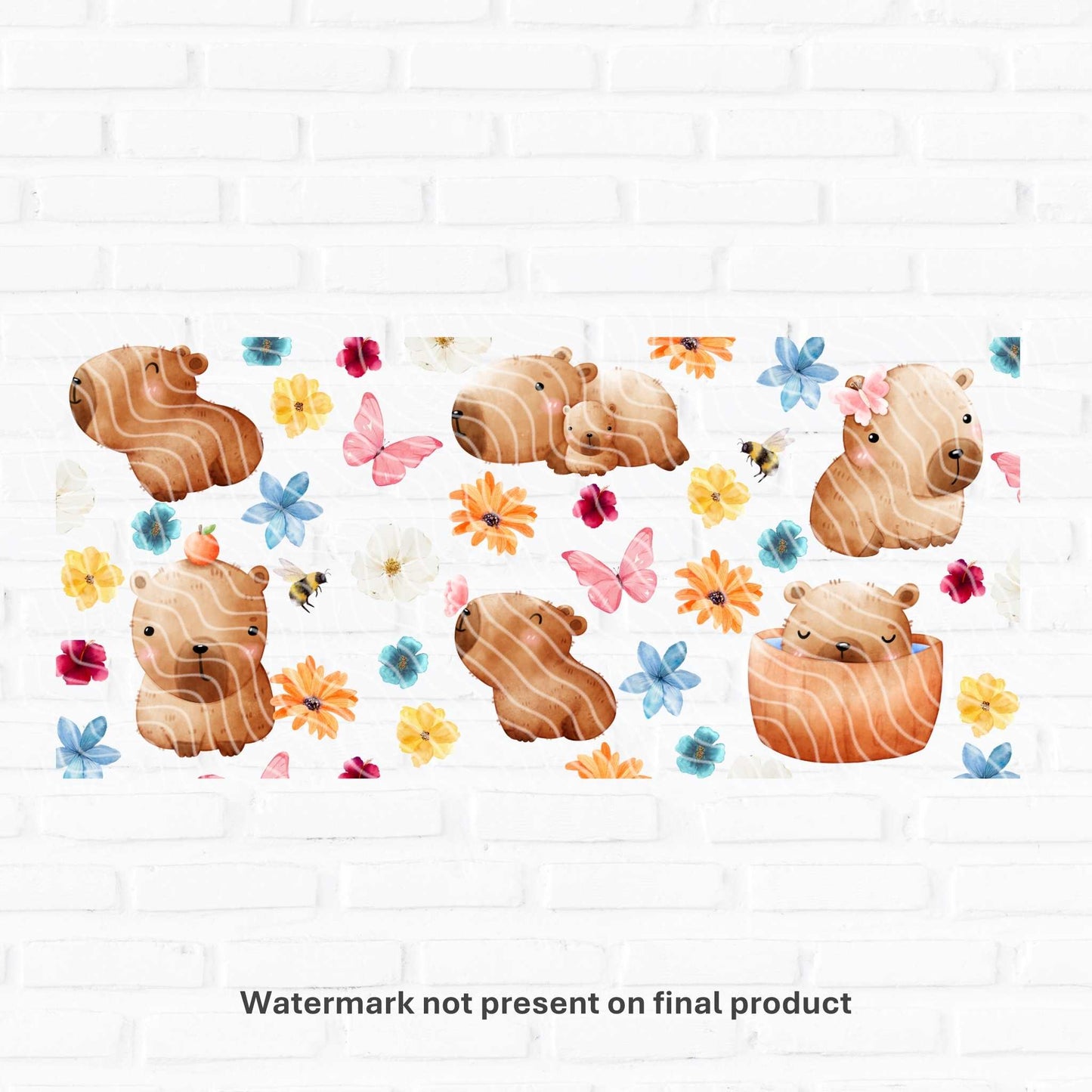 Cute Capybara | UV DTF Wrap