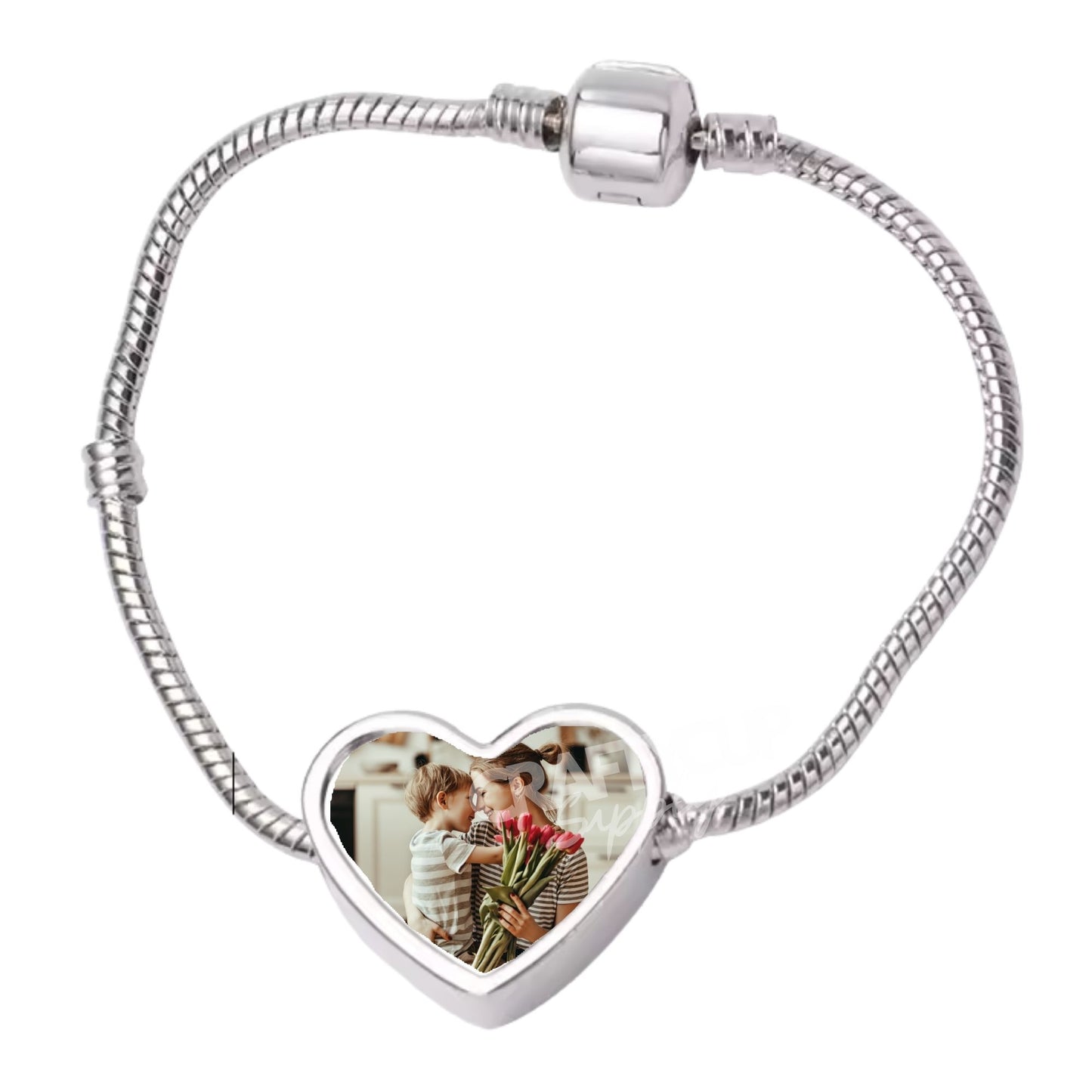Sublimation Charm Love Heart Bracelet