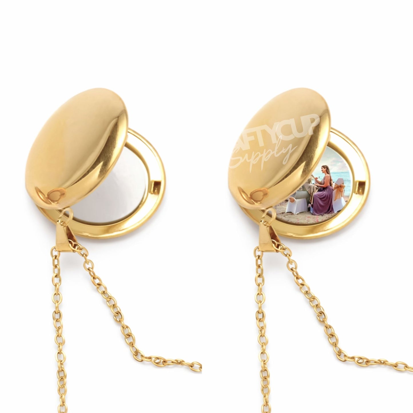 Sublimation Double Sided Locket Necklace