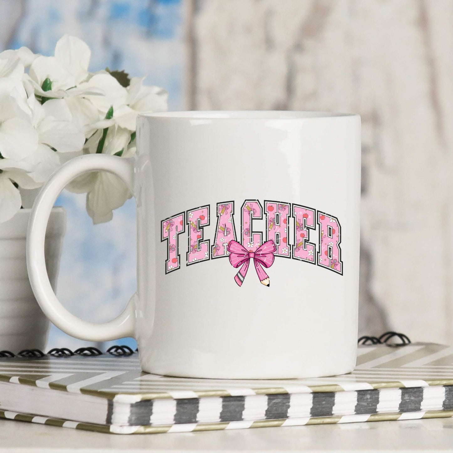 Pink Coquette Teacher | UV DTF Decal
