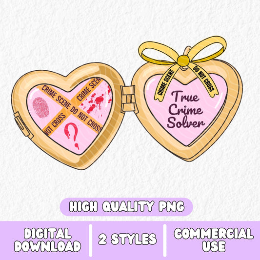 a cute trending and popular PNG digital download design of a gold love heart locket featuring bookish genres for book reading girls.  Can be used to create physical stickers or use for sublimation on clothing such as t shirts, jumpers and canvas bags