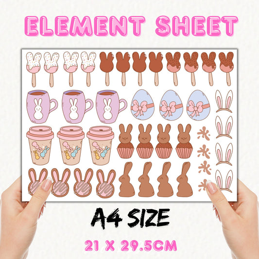 Treats at Easter - A4 | UV DTF Element Sheet