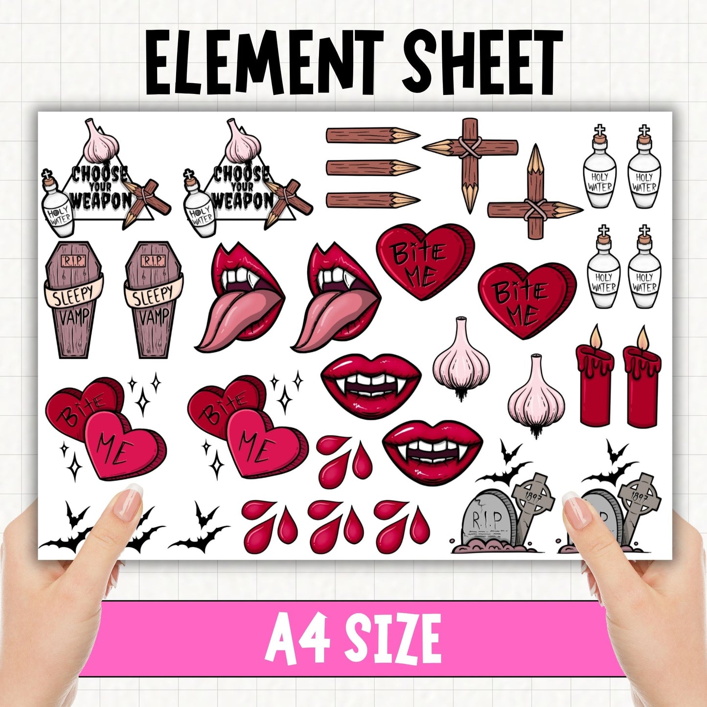 Vampire | UV DTF Element Sheet