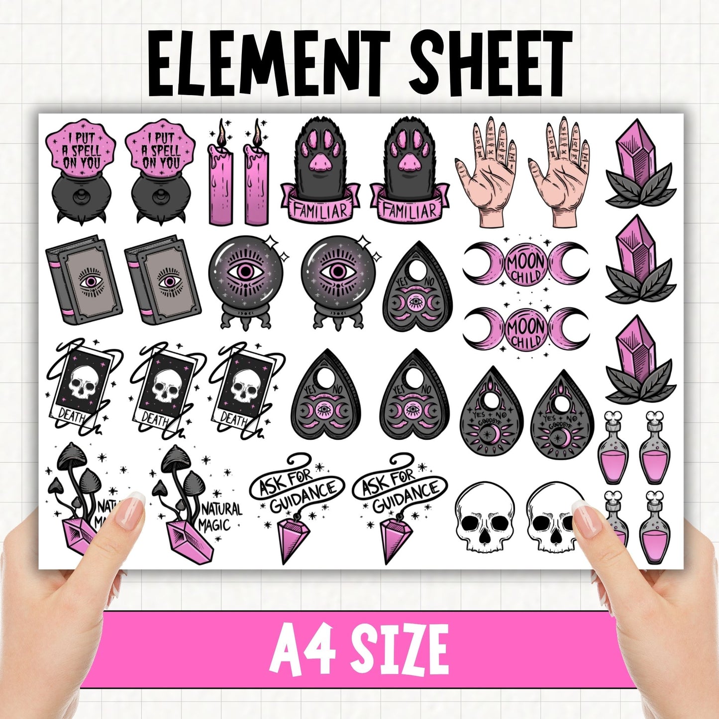 Witch & Tricks | UV DTF Element Sheet