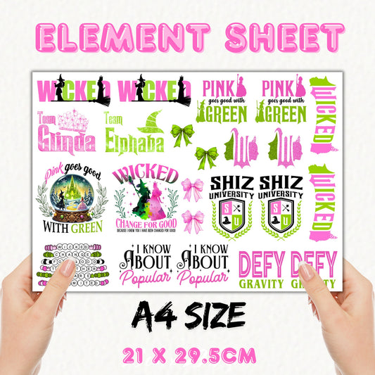 Enchanted Rivalry | UV DTF Element Sheet