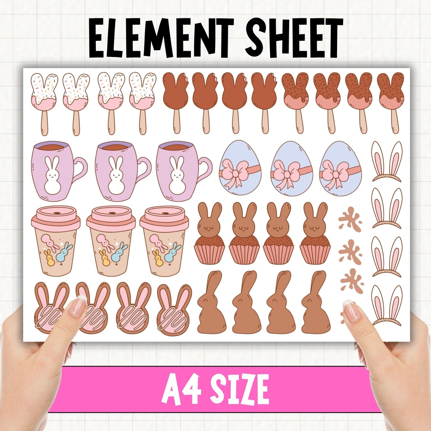 Treats at Easter - A4 | UV DTF Element Sheet