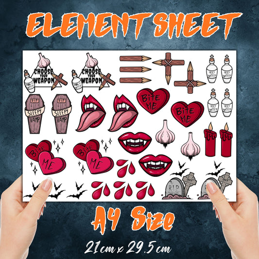 Vampire | UV DTF Element Sheet