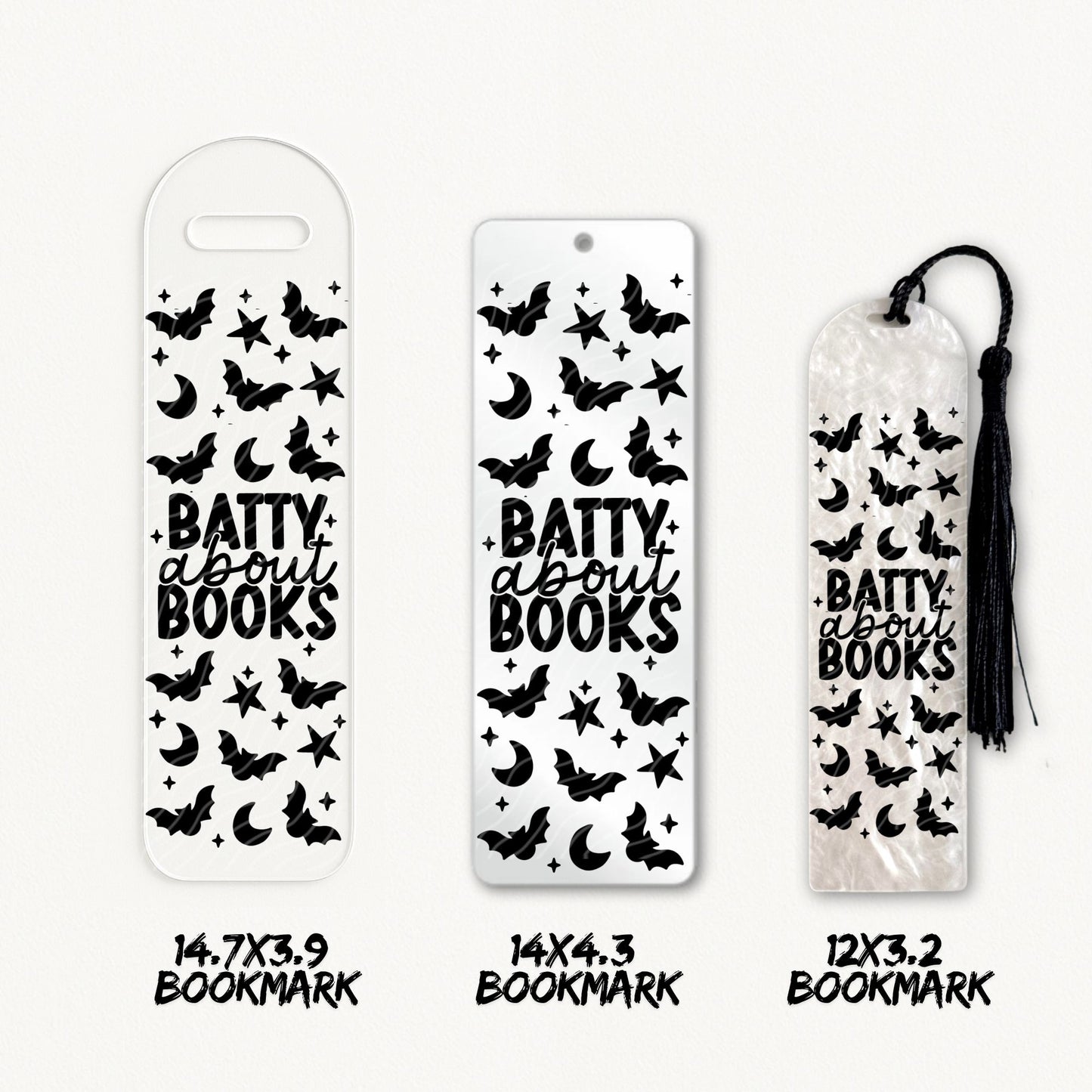 Batty About Books | Bookmark UV DTF