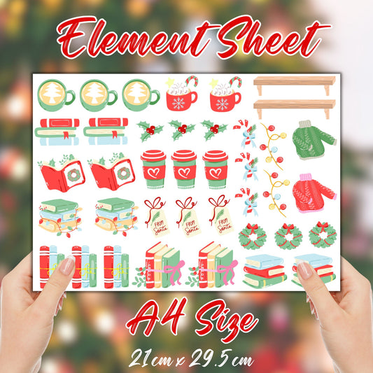 Christmas Reading | UV DTF Element Sheet