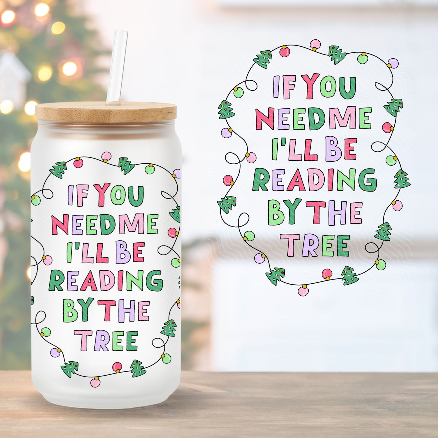 Reading By The Tree | UV DTF Decal