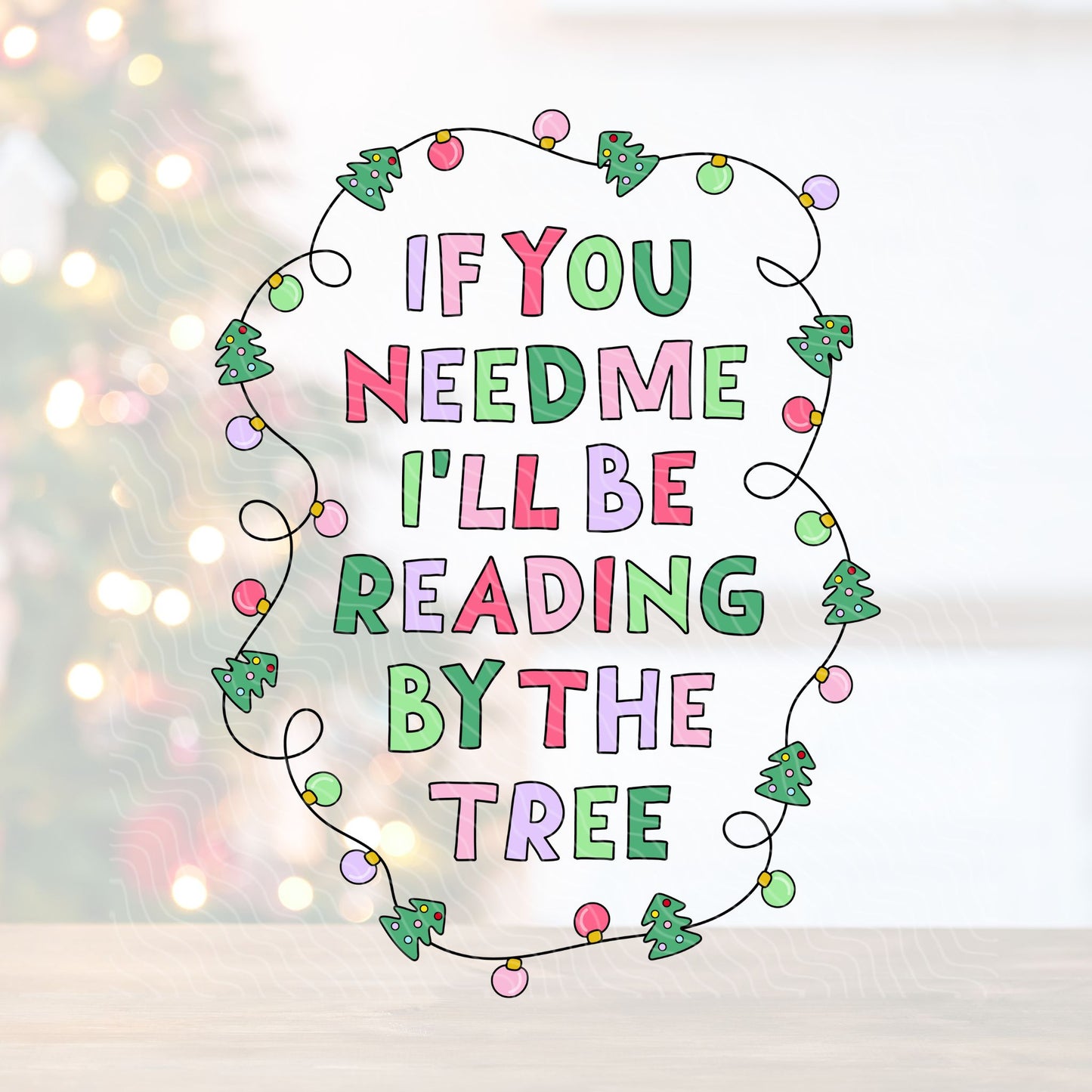 Reading By The Tree | UV DTF Decal