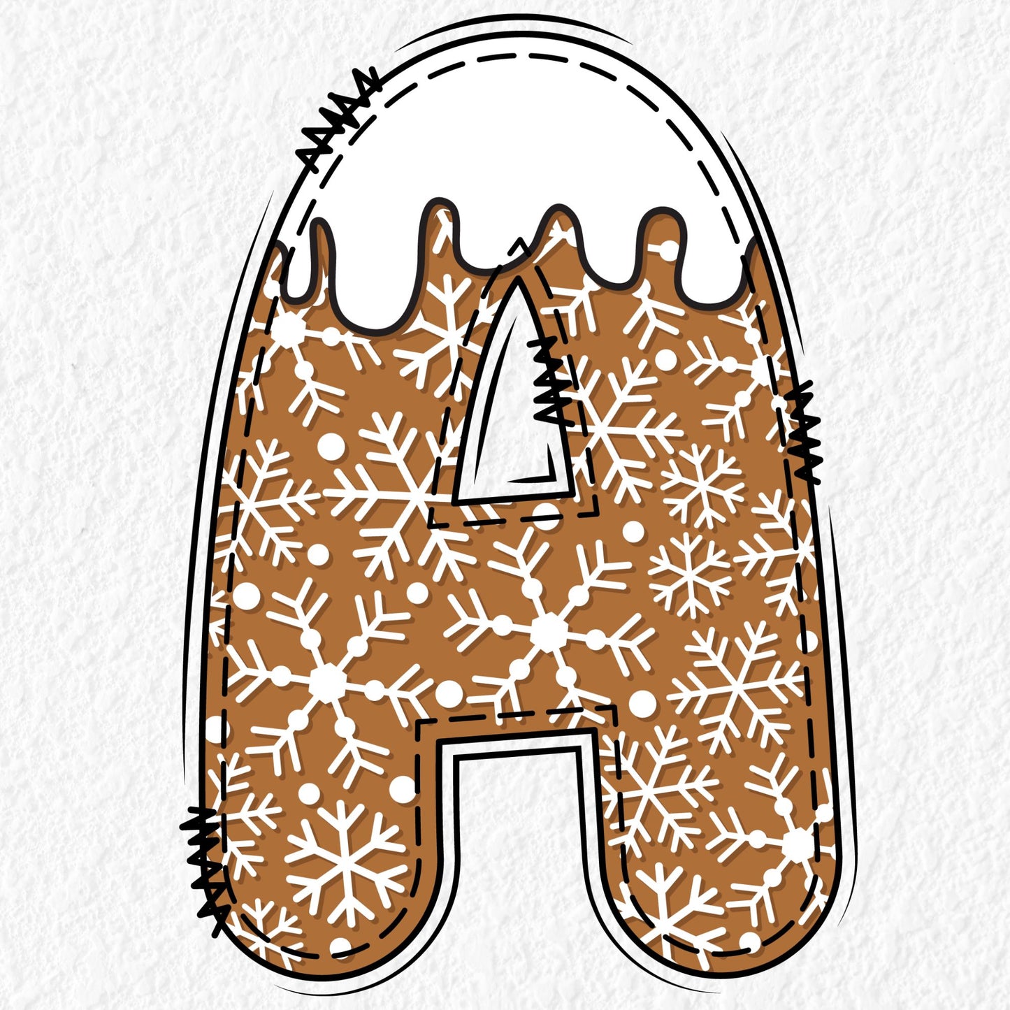Gingerbread Alphabet | UV DTF