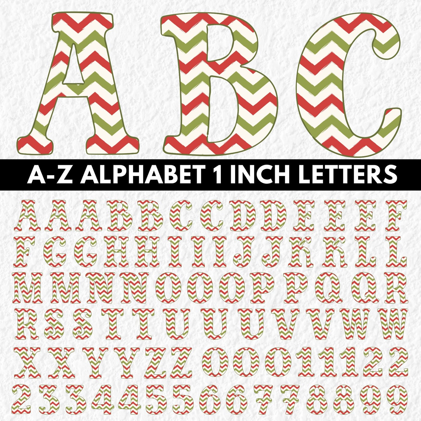 Christmas Alphabet | UV DTF