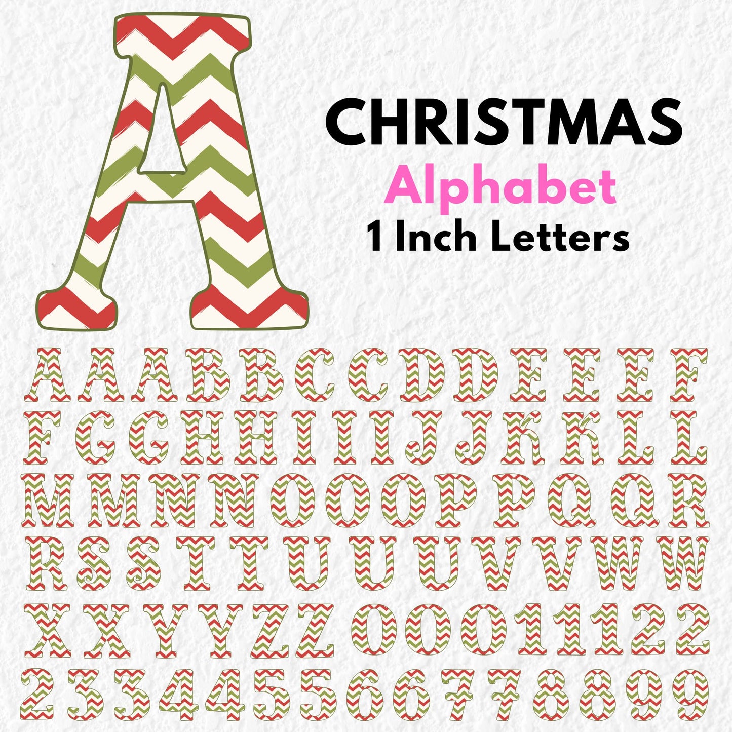 Christmas Alphabet | UV DTF