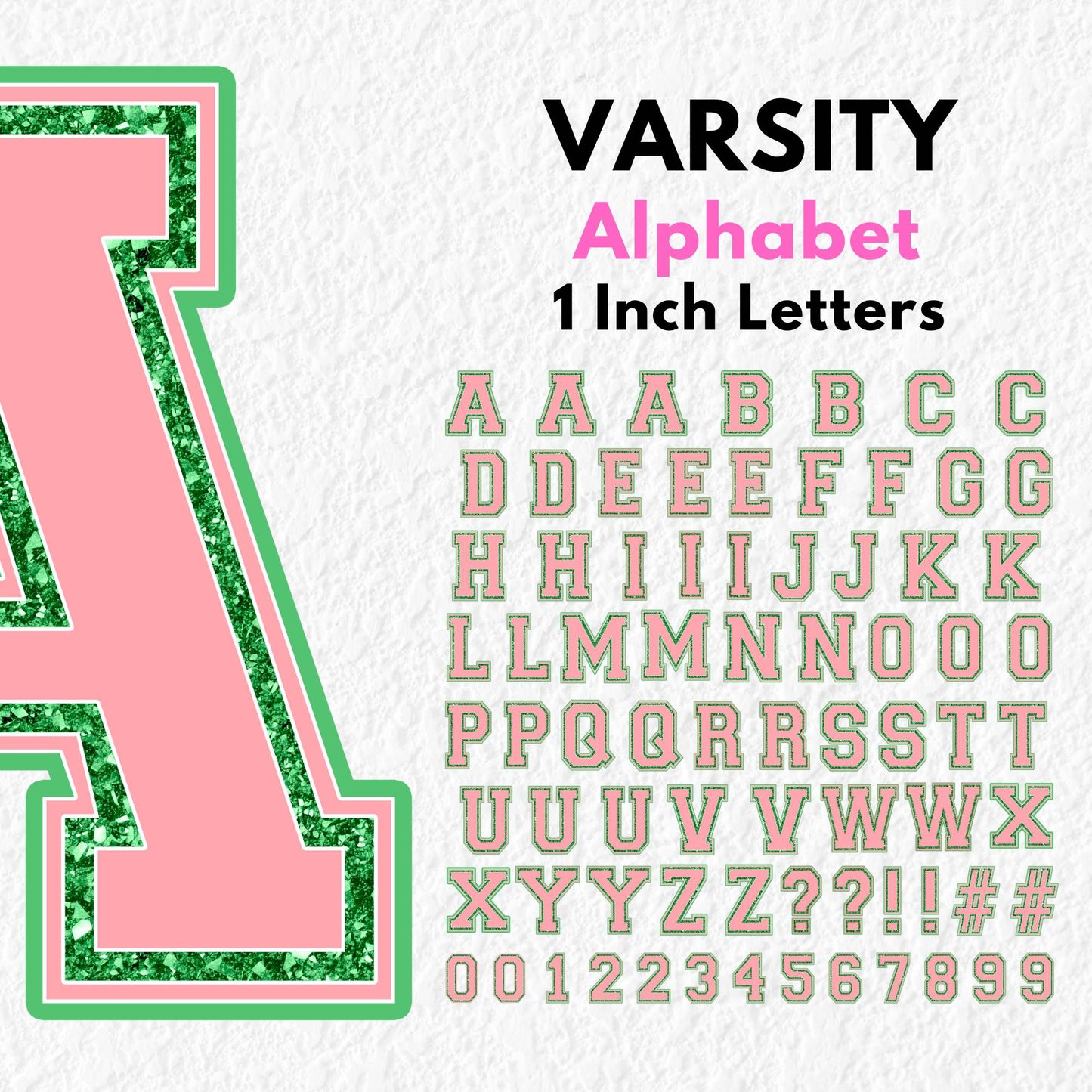 Varsity Alphabet | UV DTF
