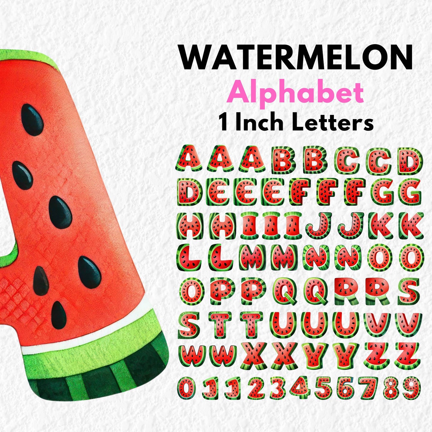 Watermelon Alphabet | UV DTF