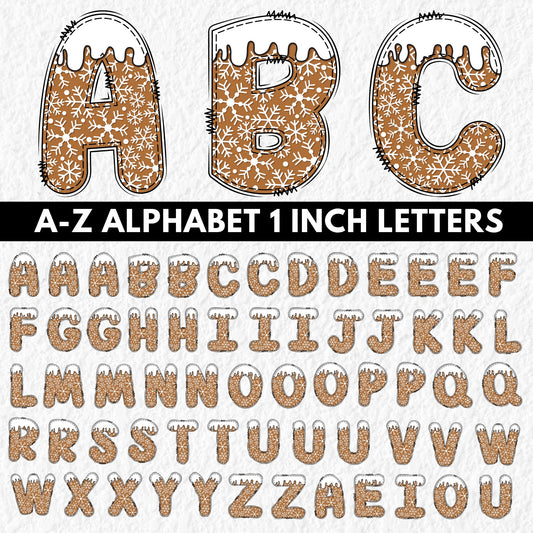 Gingerbread Alphabet | UV DTF
