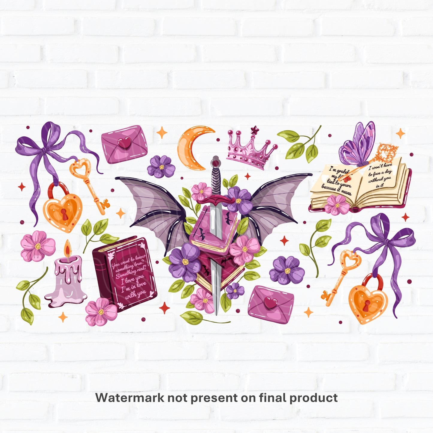 Violet Wing Chapter | UV DTF Wrap