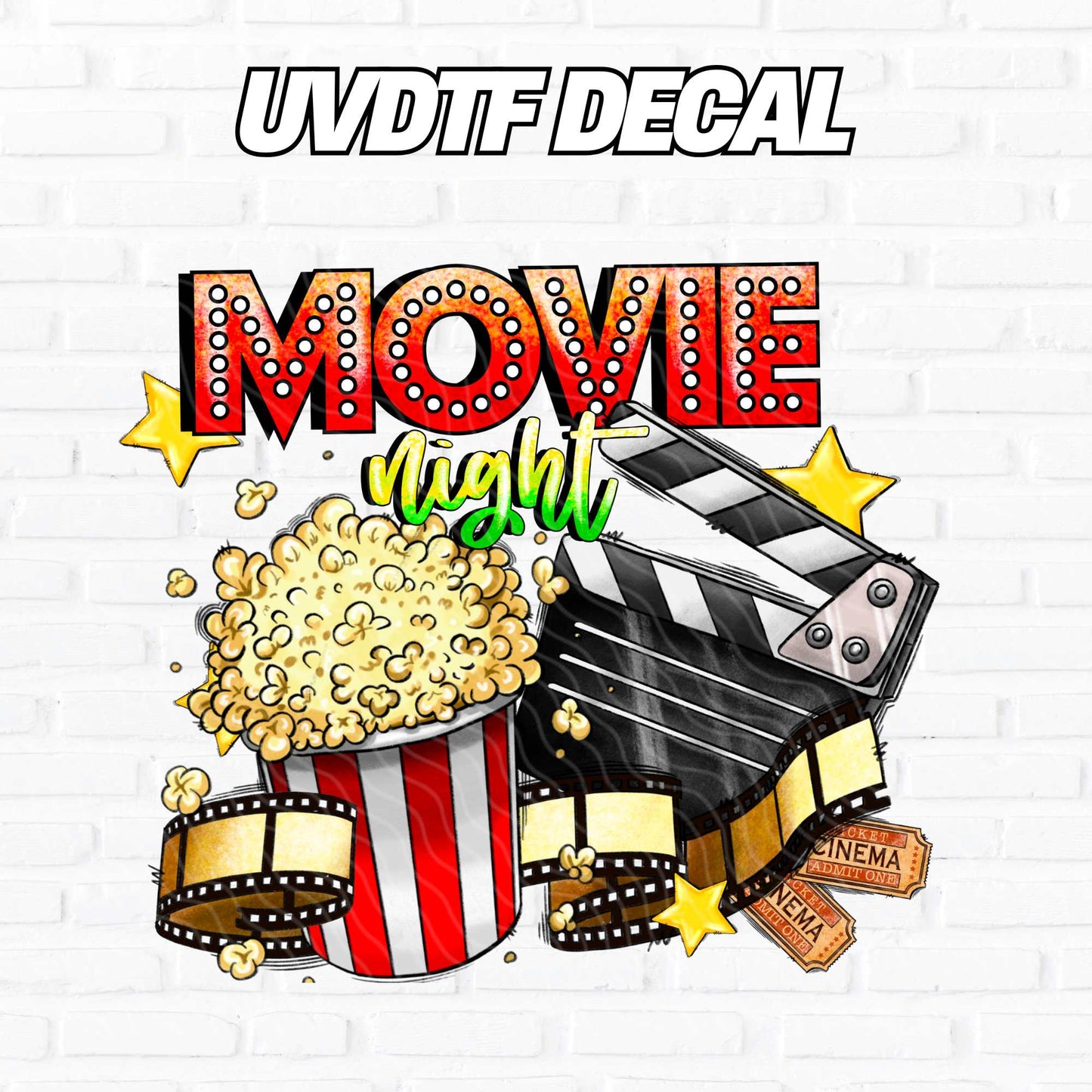 movie night uv dtf transfer