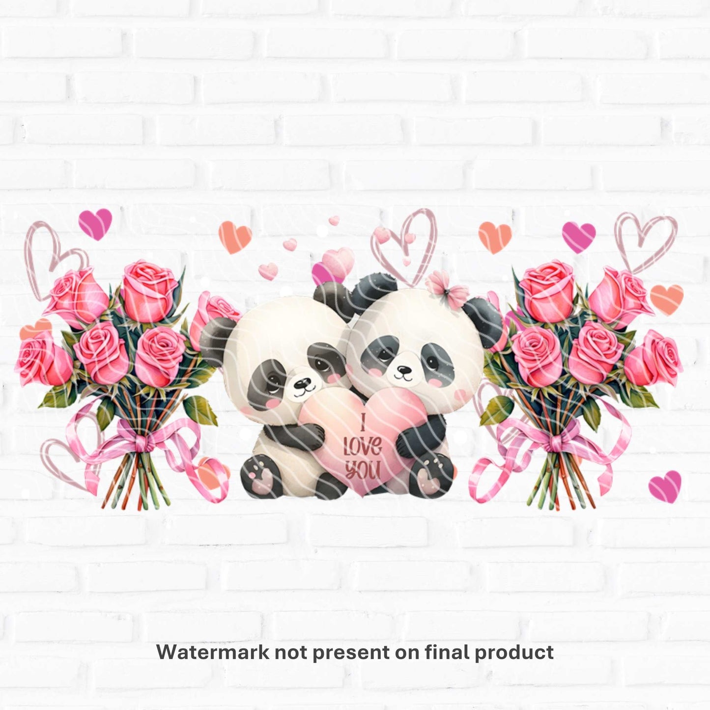 Panda Lovers | UV DTF Wrap