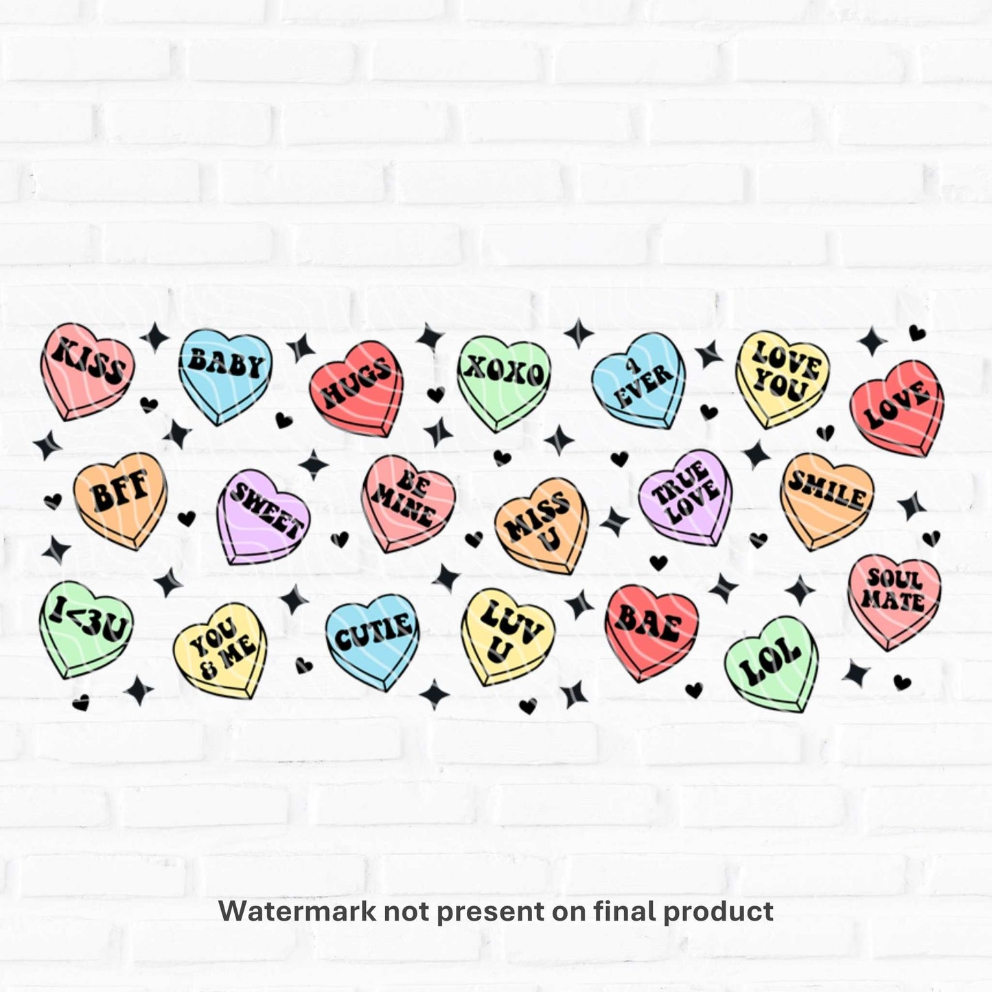 Loving Love Hearts | UV DTF Wrap