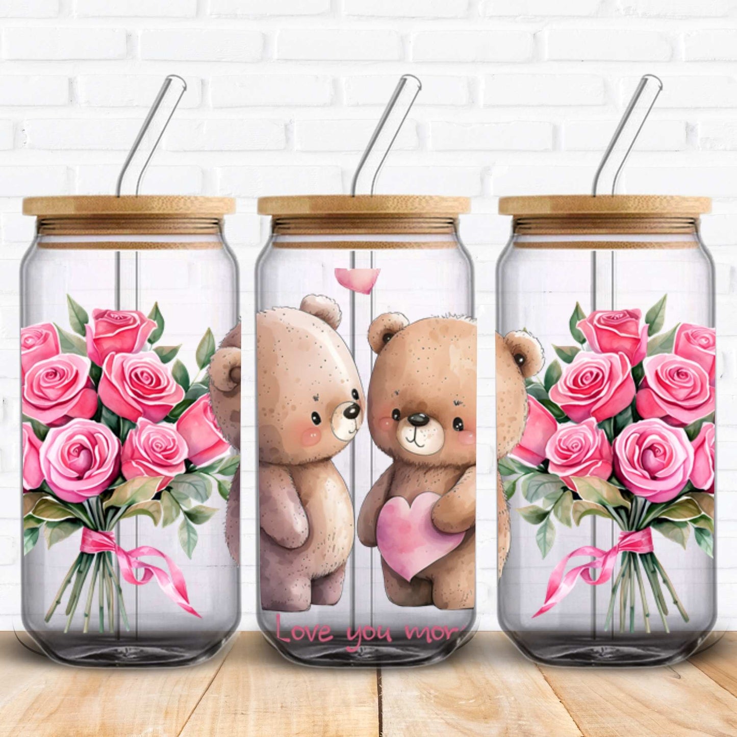 Teddy Bear Lovers | UV DTF Wrap