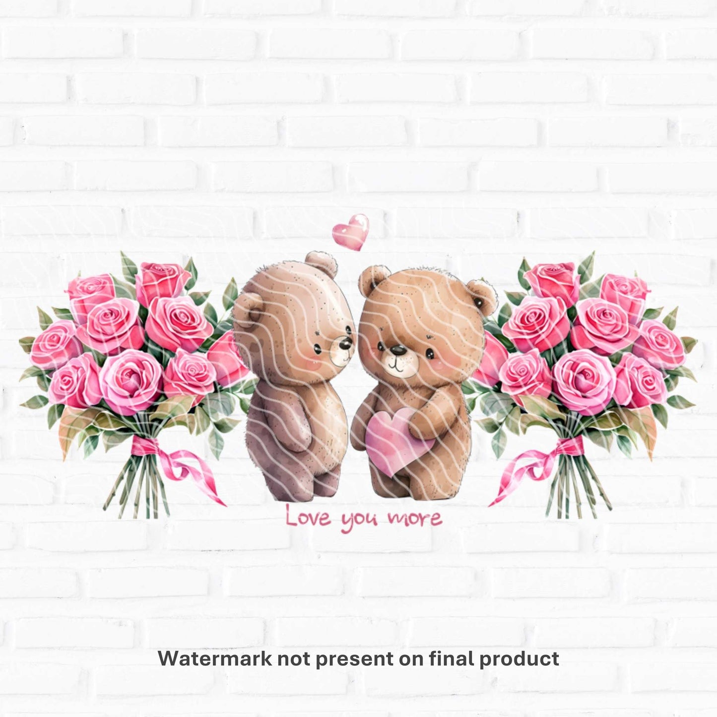 Teddy Bear Lovers | UV DTF Wrap