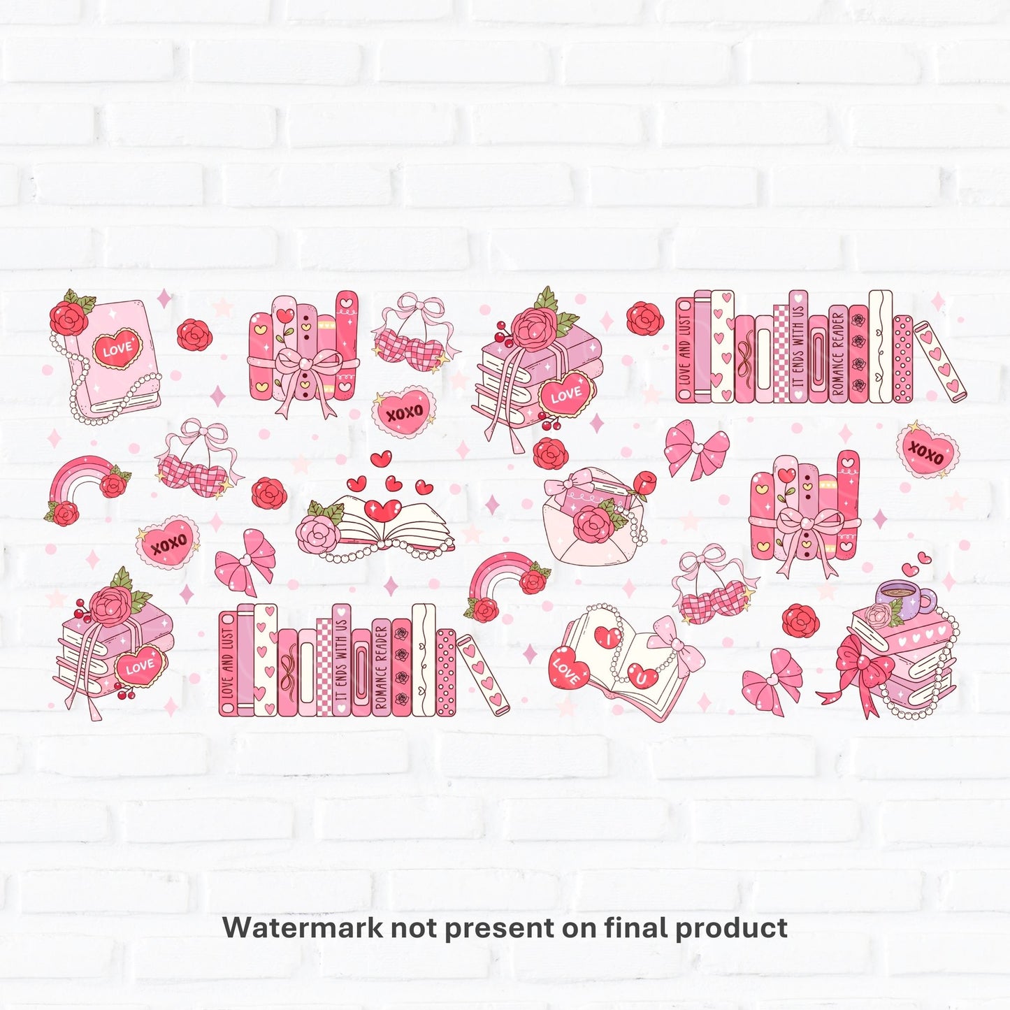 Valentine Bookish | UV DTF Wrap