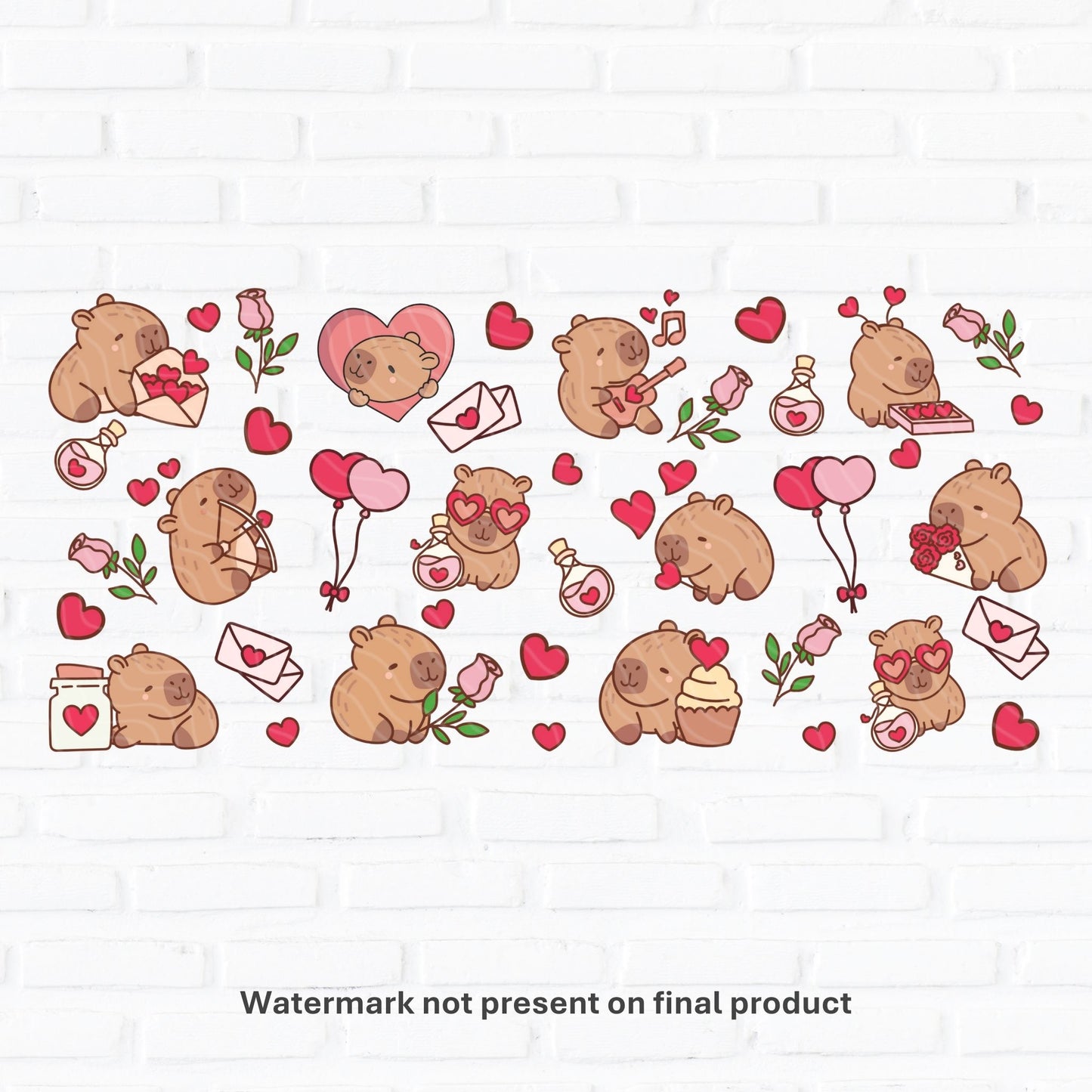 Capybara Love | UV DTF Wrap
