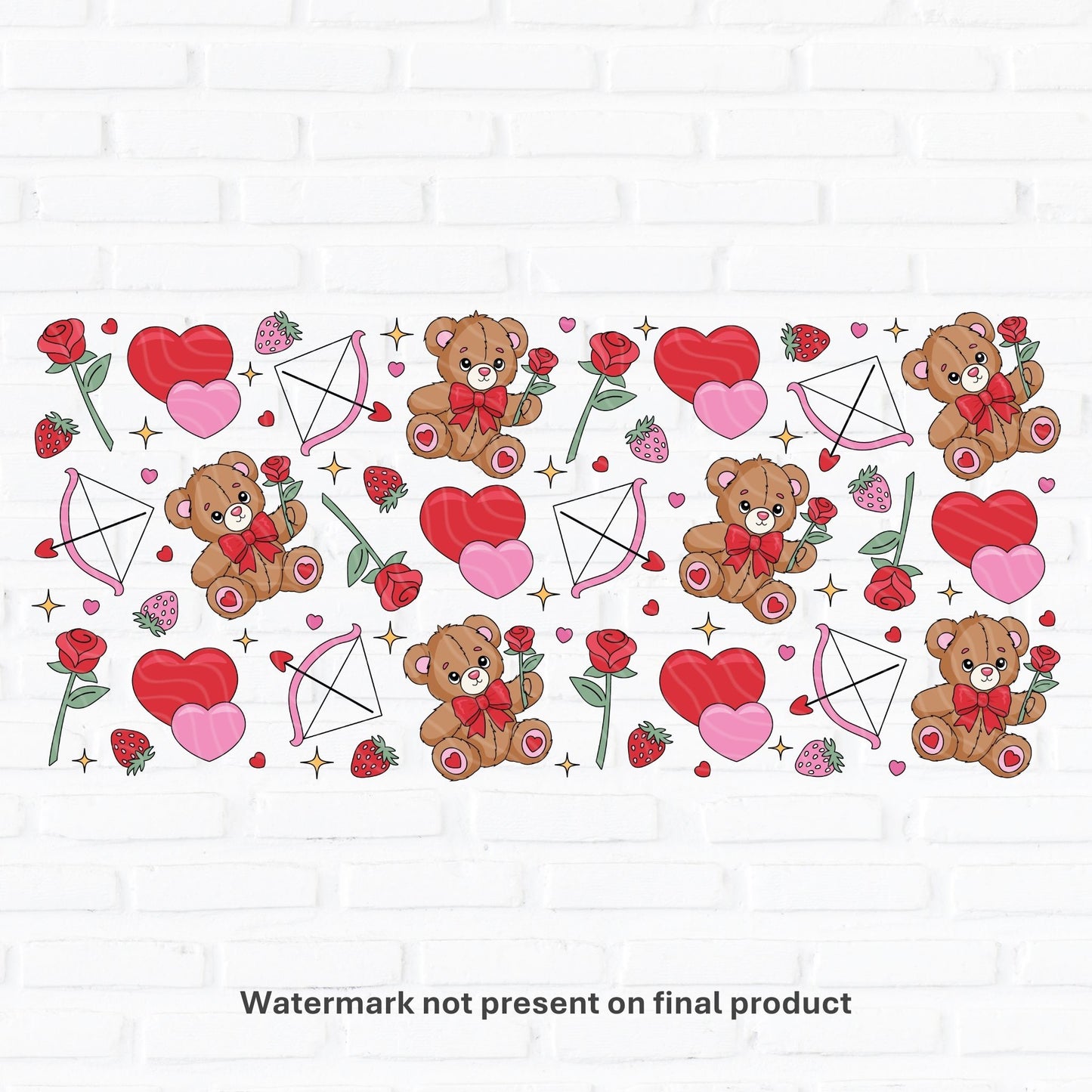 Love You Beary Much | UV DTF Wrap