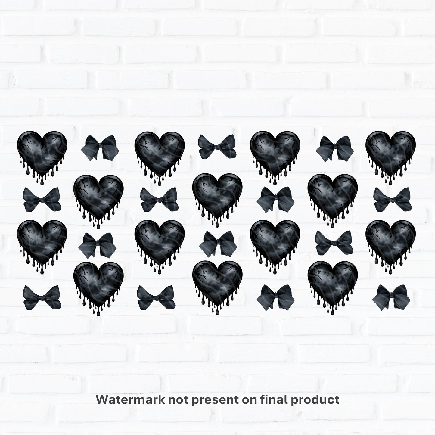 Gothic Hearts | UV DTF Wrap
